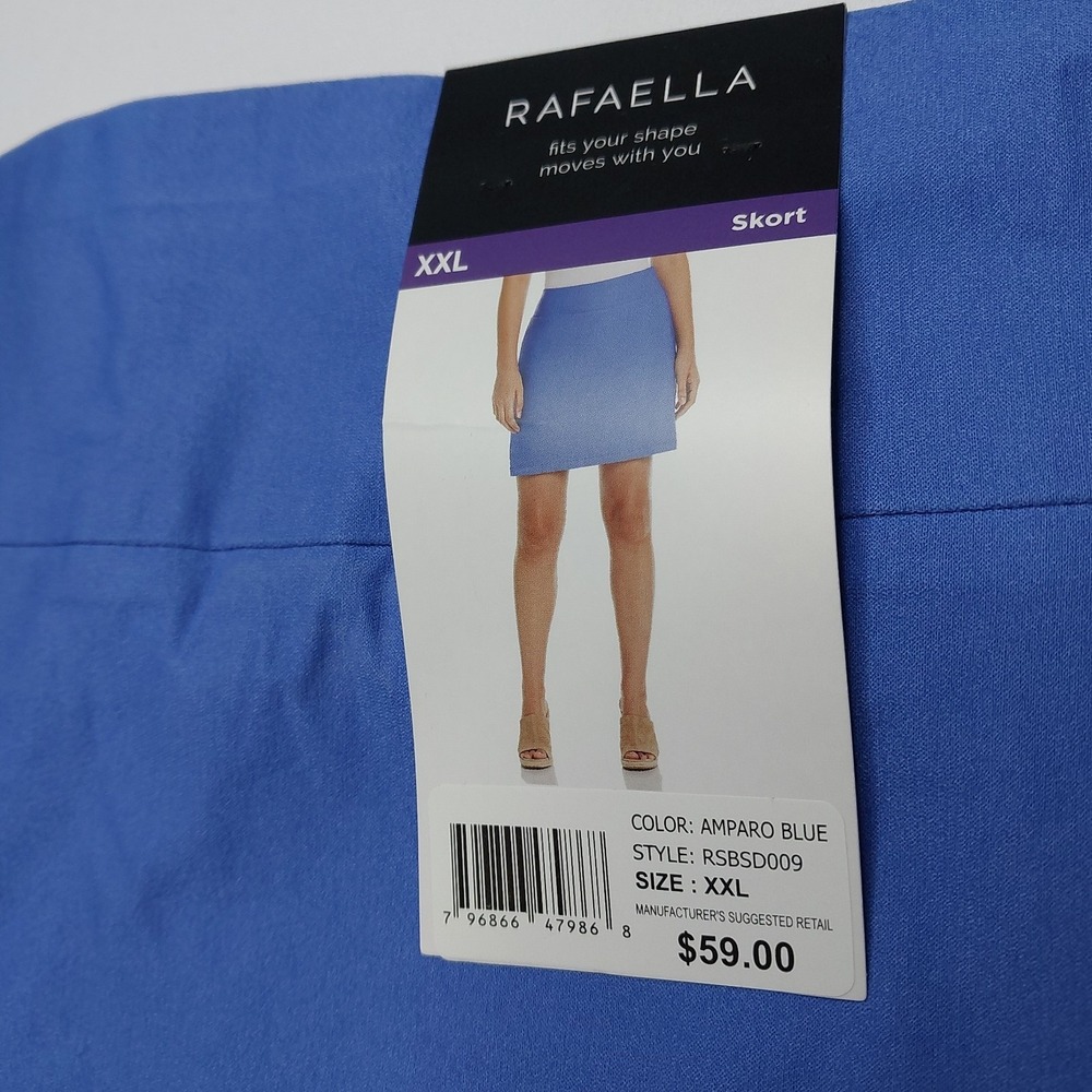 Rafaella Women's Pull-on Stretch Skort Blue XXL - Picture 2 of 8